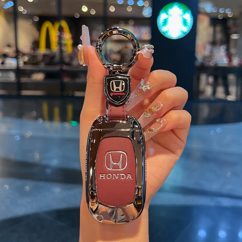 适用新本田钥匙套思域XRV雅阁CRV皓影缤智十代十一冠道飞度扣壳包