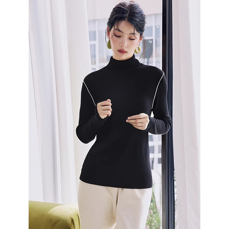 40700【画系列】高领修身高领毛衣23M5026