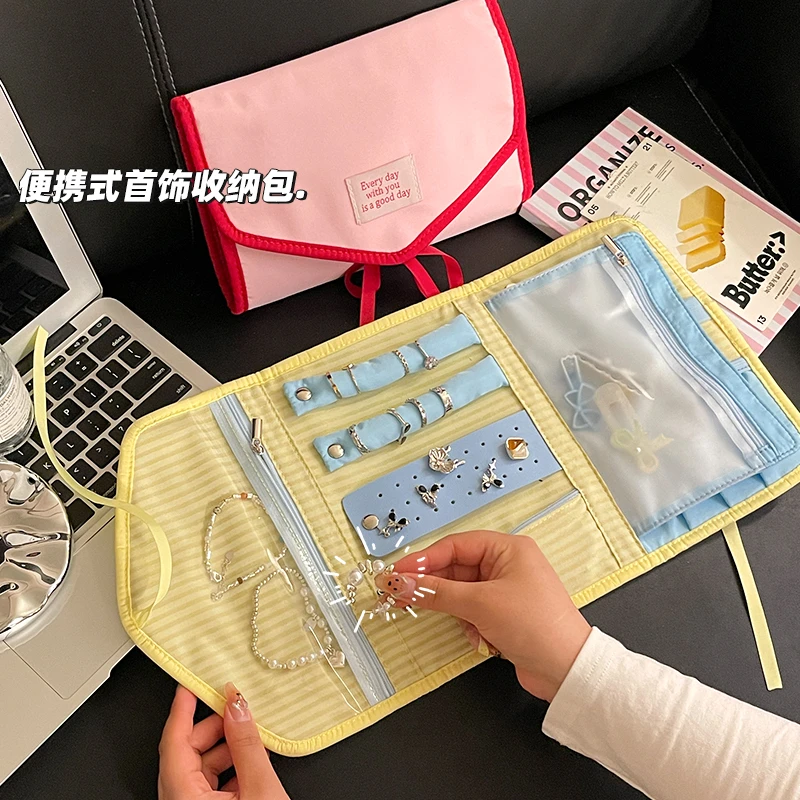 首饰袋 随身首饰包便携2025新款耳钉耳环手链发饰旅行大容量收纳