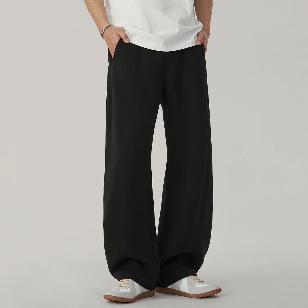 EP2025秋季新品宽松直筒阔腿弯刀休闲卫裤美式高街重磅香蕉裤子男