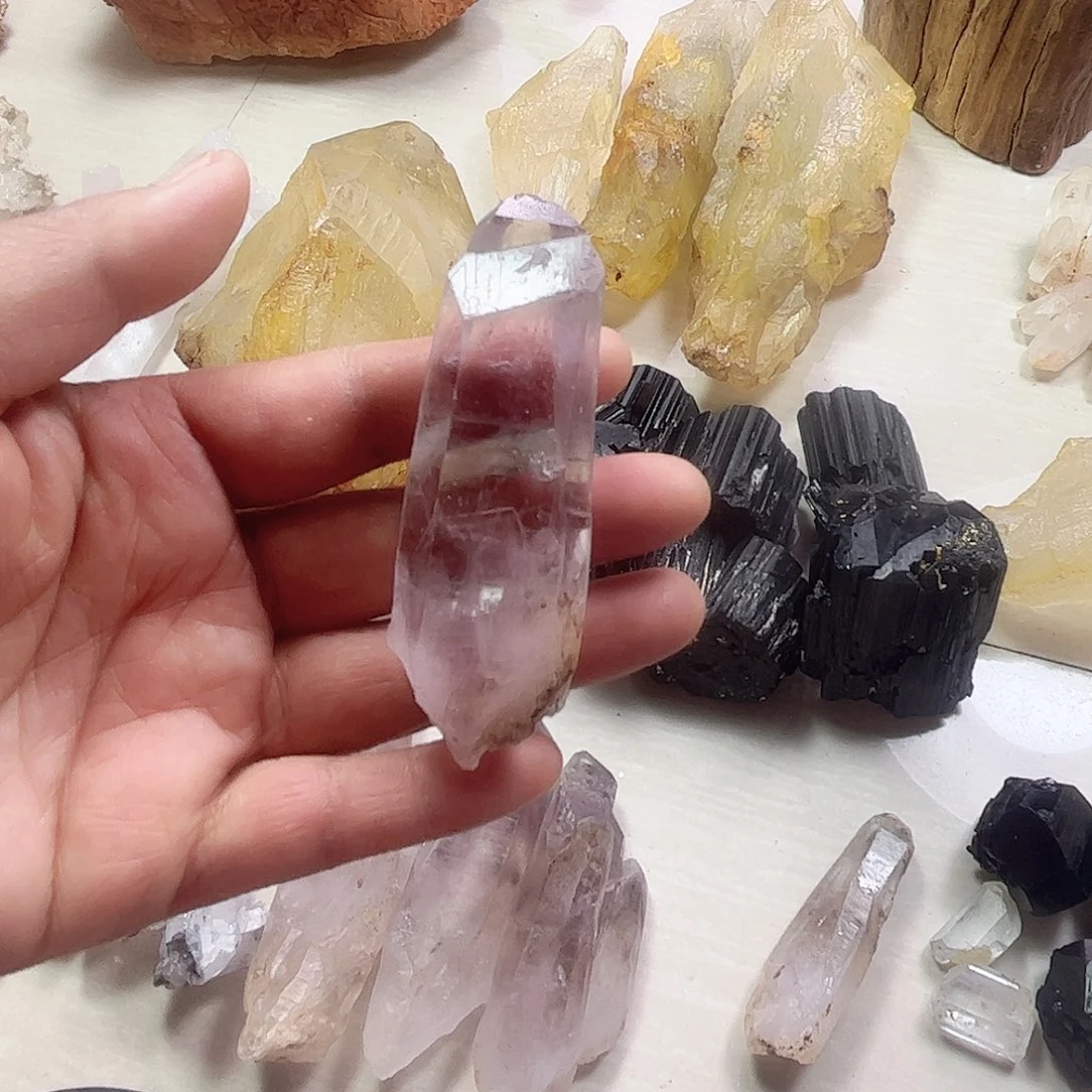 水晶天然水晶原石未镶嵌j**a