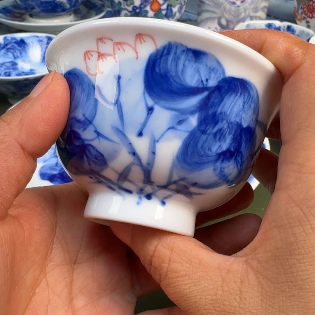 瓷景德镇纯手绘茶具圆圆224