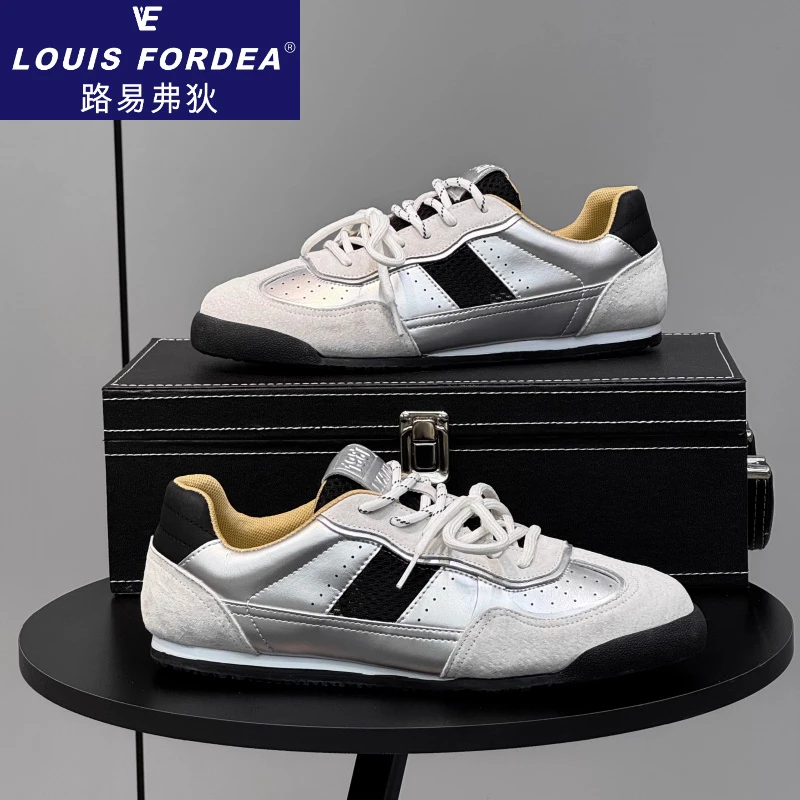 Louis Fordea/路易弗狄【干净感痞帅男鞋】板鞋男款休闲鞋子德训鞋