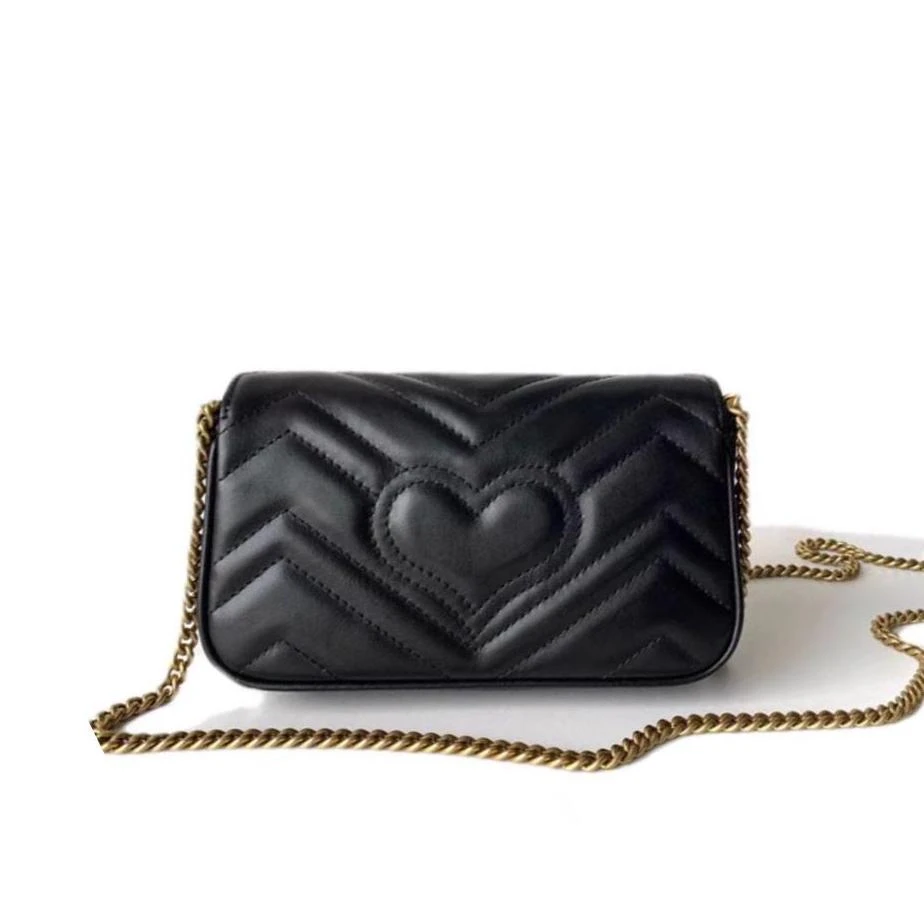 【小乔】轻奢豪华时尚潮流女士小众黑色/白色/中号马蒙菱斜挎包