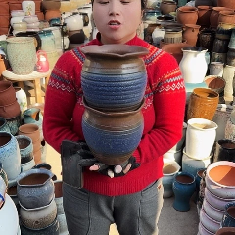 口19高20瑕疵盆子。