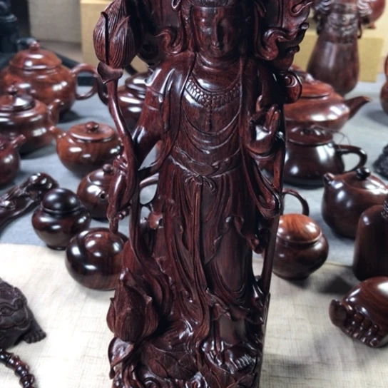 黄花梨/降香黄檀把件?*海黄观音