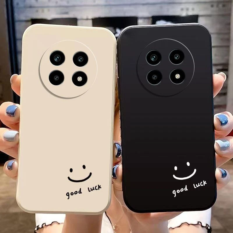 黑白简约笑脸适用红米k50手机壳22021211RC软套软硅胶情侣防摔潮