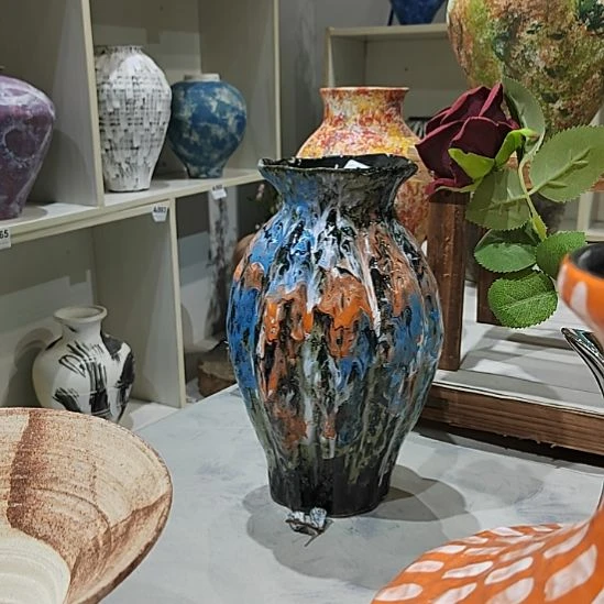 瓷片景德镇陶瓷花瓶混搭色