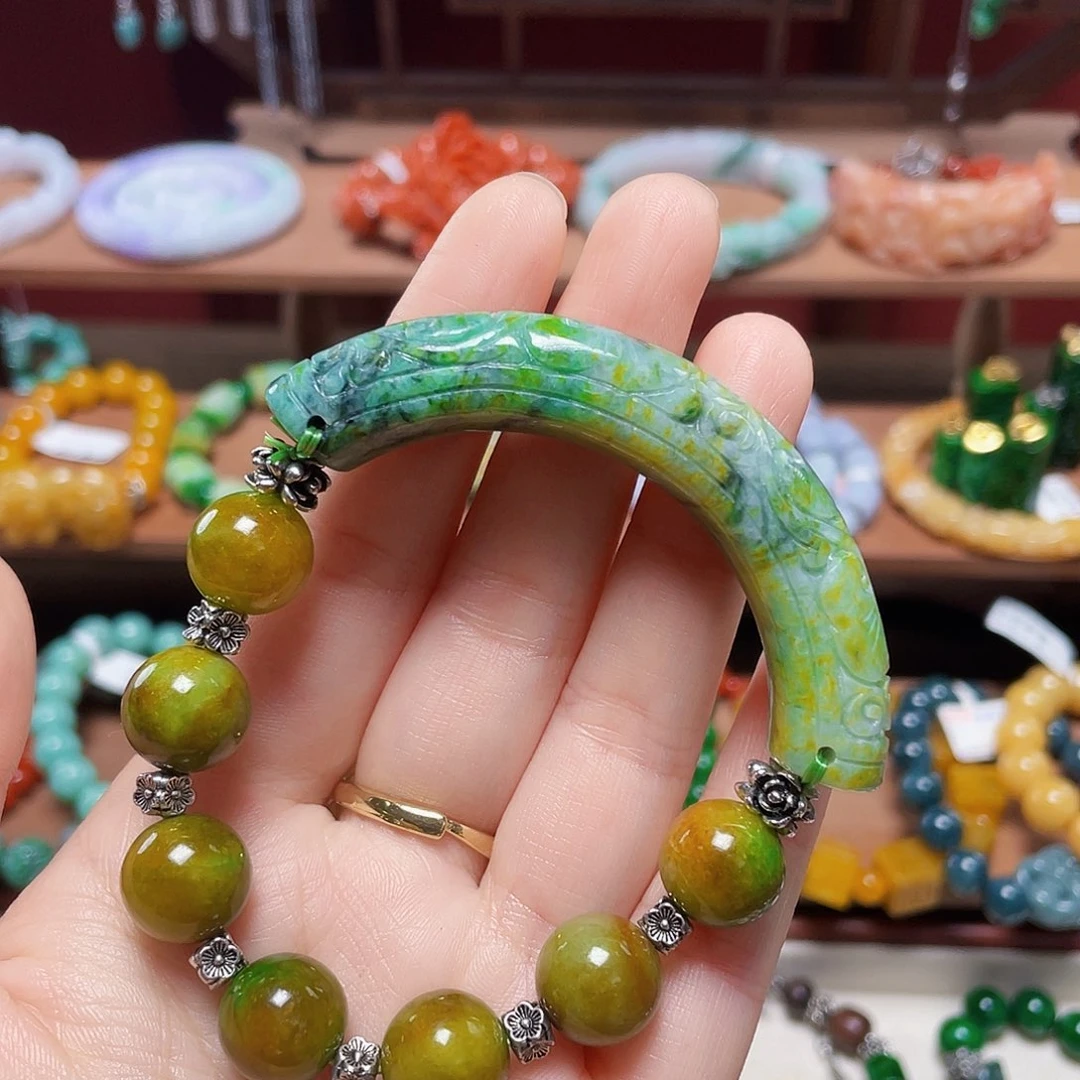 鱼***姬翡翠未镶嵌手链饰品