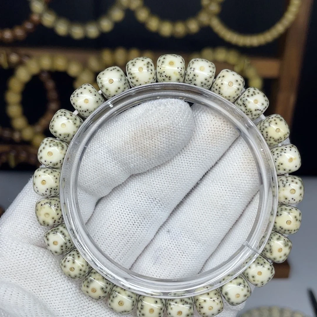 星月菩提吊坠9-8，青花双留白