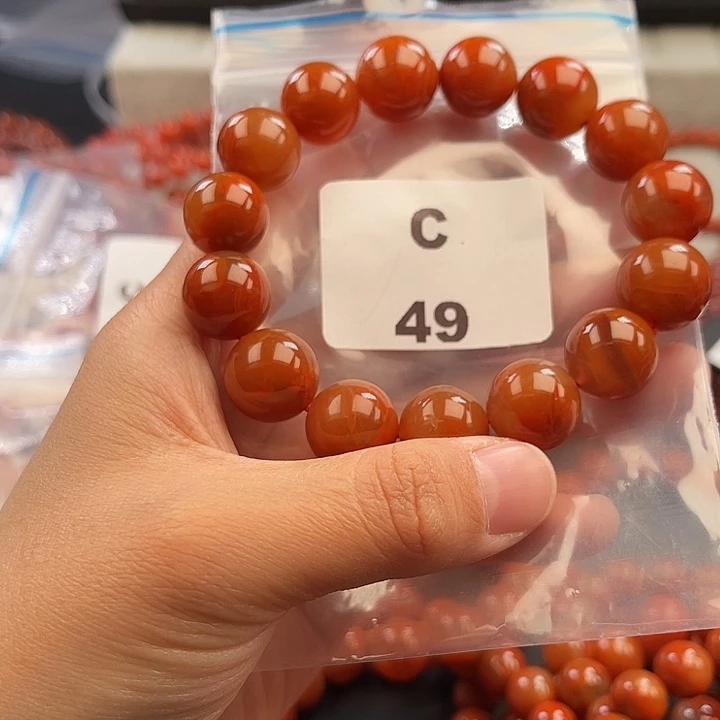 南红玛瑙未镶嵌多样性发货默认微瑕称重14mm