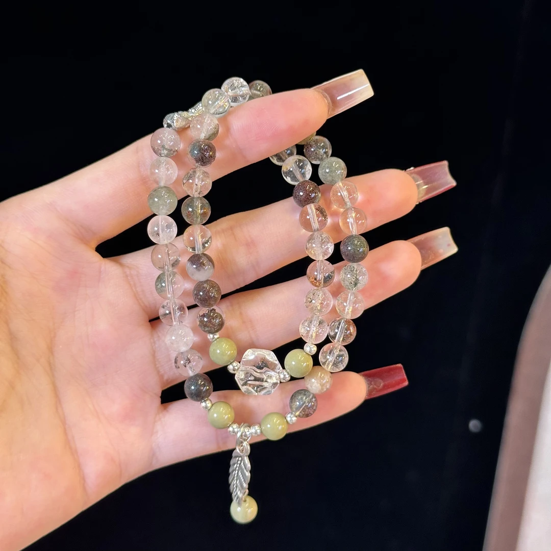 【绿幽灵滴流 】天然水晶原创小众设计