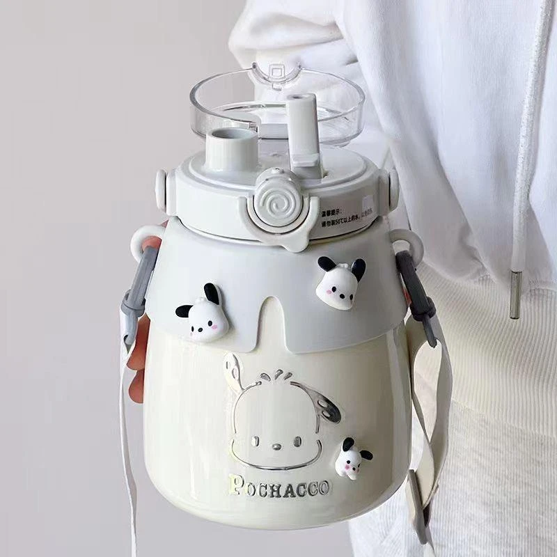 保温杯女士高颜值大容量双饮保冷水杯带吸管便携1000ml新款大肚杯