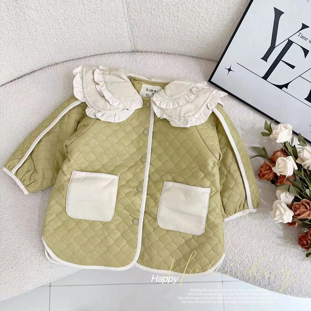 汤圆家童装2024冬季新款森系双层娃娃领加棉外套 YA-755