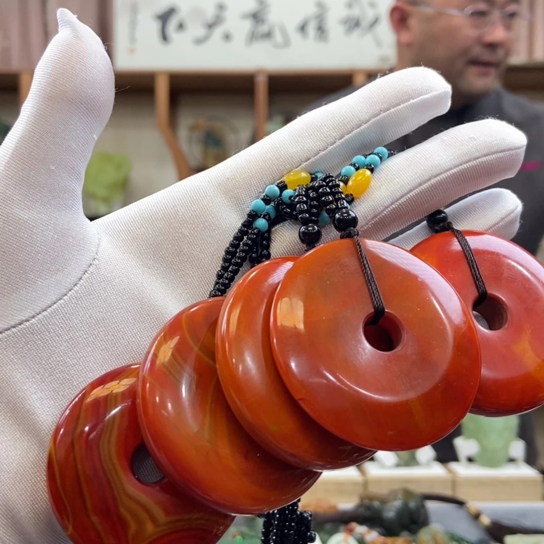 南红玛瑙平安扣（多样性发一件）未镶嵌