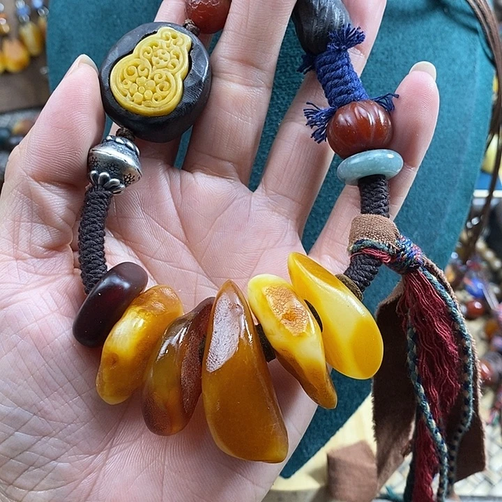 蜜蜡未镶嵌项链项链