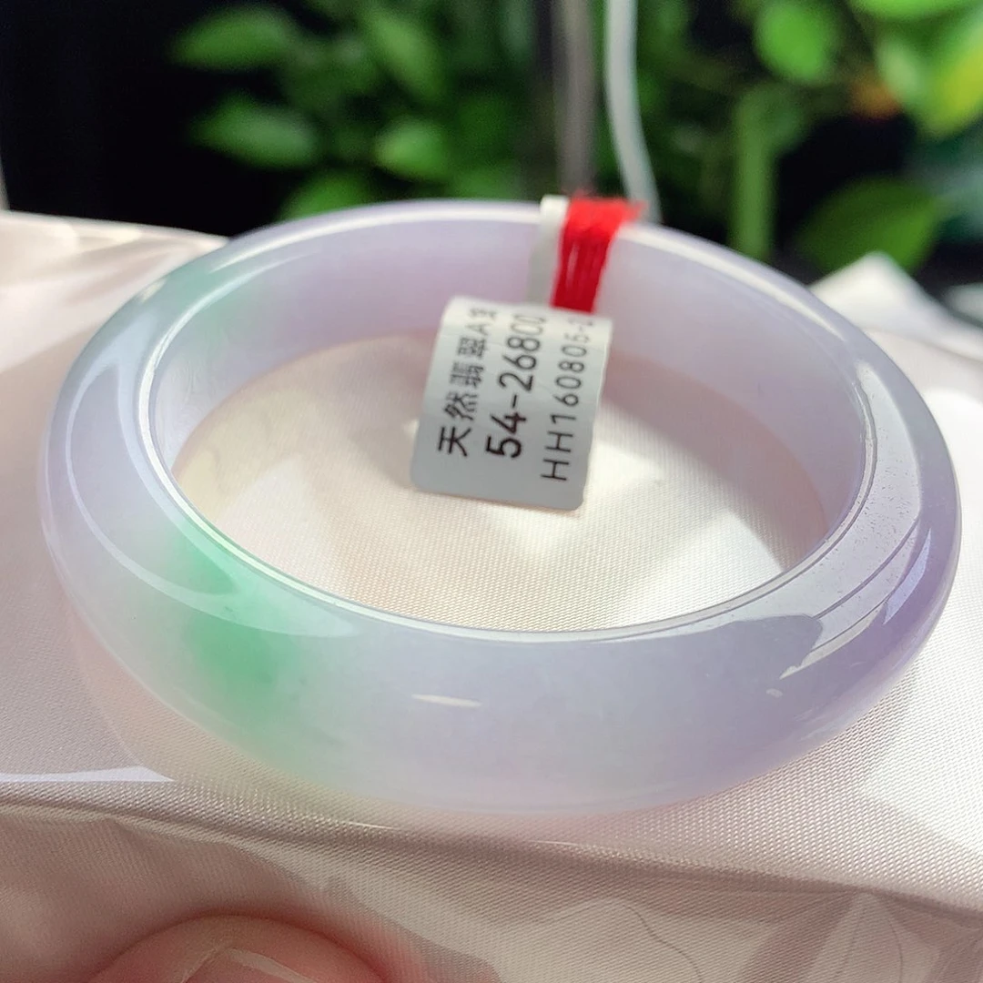 未镶嵌手镯翡翠54-55圈口冰春彩种色兼收立体饱满13号