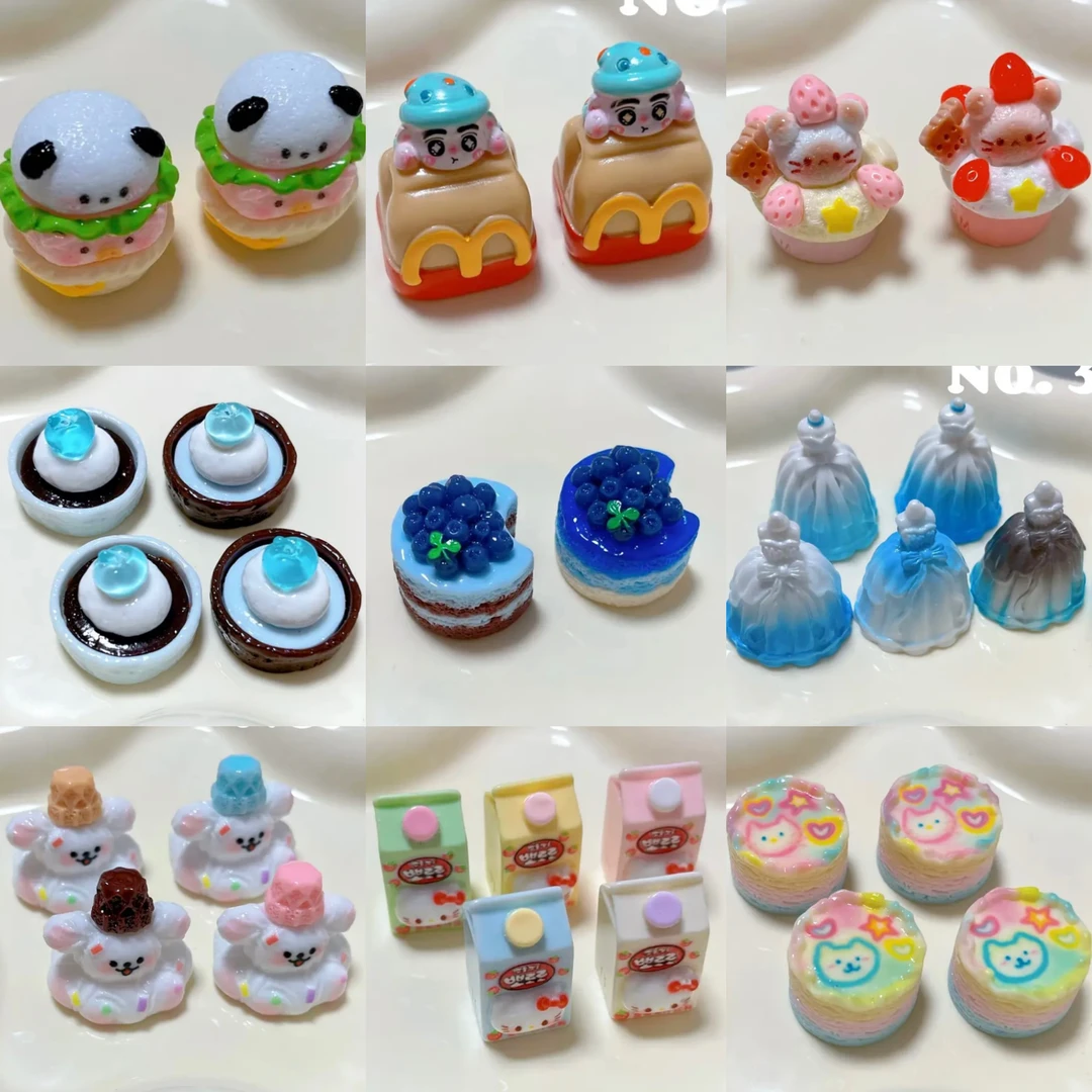 【定制食玩1-20上新】树脂食玩配件DIY手作创意纸杯蛋糕装饰奶油胶