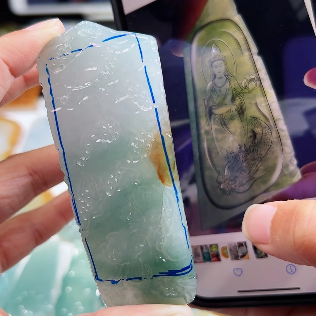 定制翡翠未镶嵌翡翠挂件