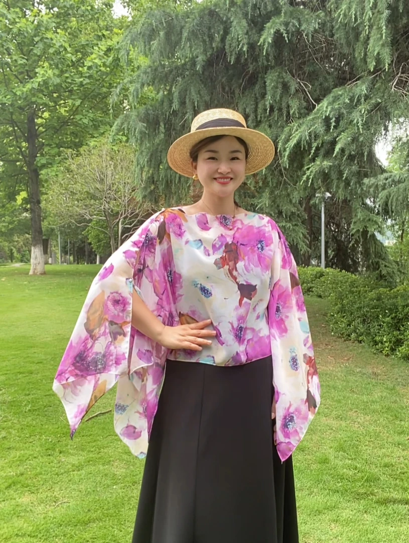 夏季新款珍珠雪纺披肩防晒显瘦套头时尚拍照空调房外搭开衫女