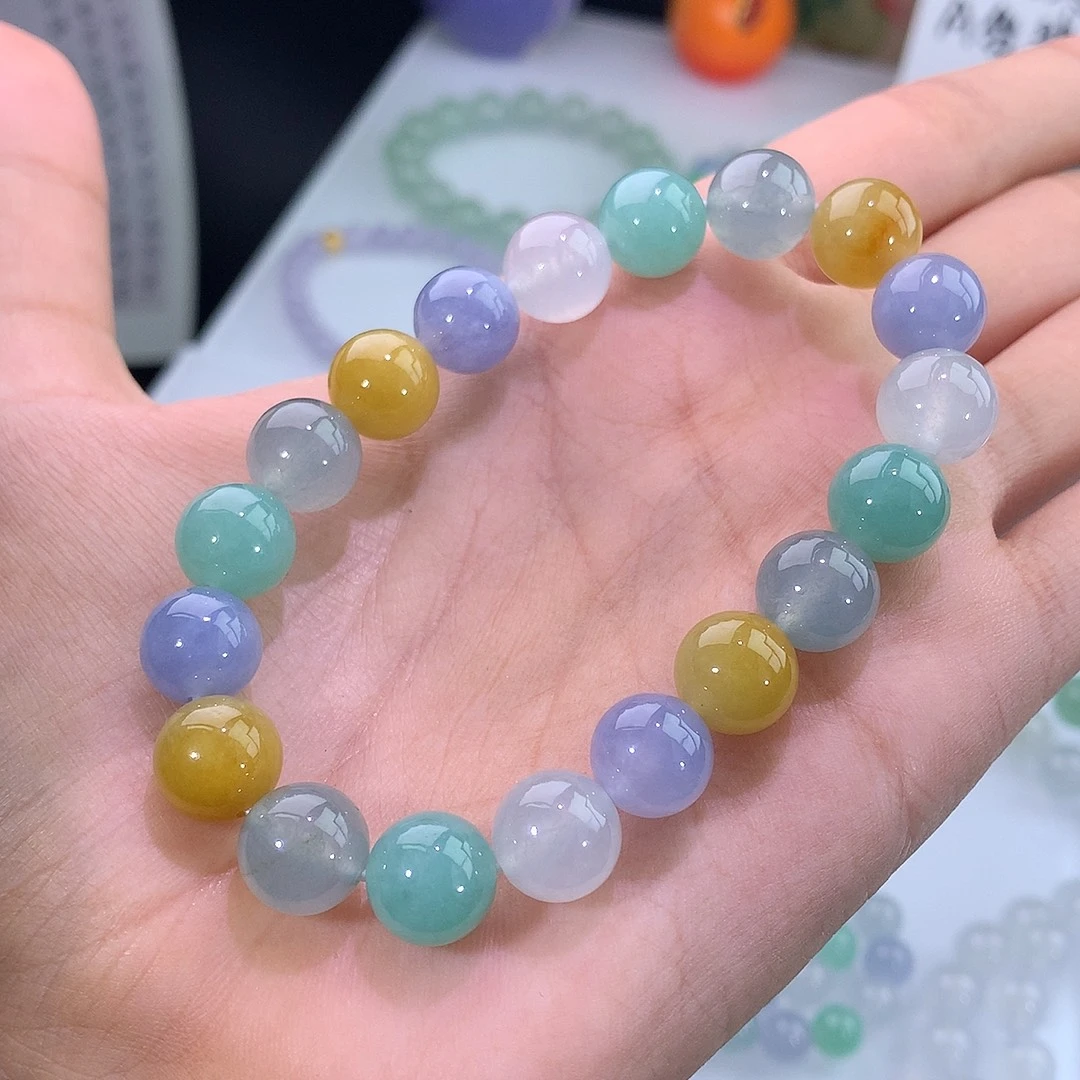 未镶嵌手链翡翠冰多宝手串