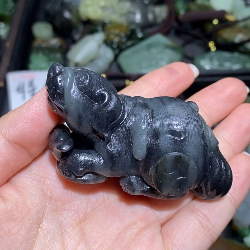 【闪购商品】未镶嵌和田玉把件濠**鱼