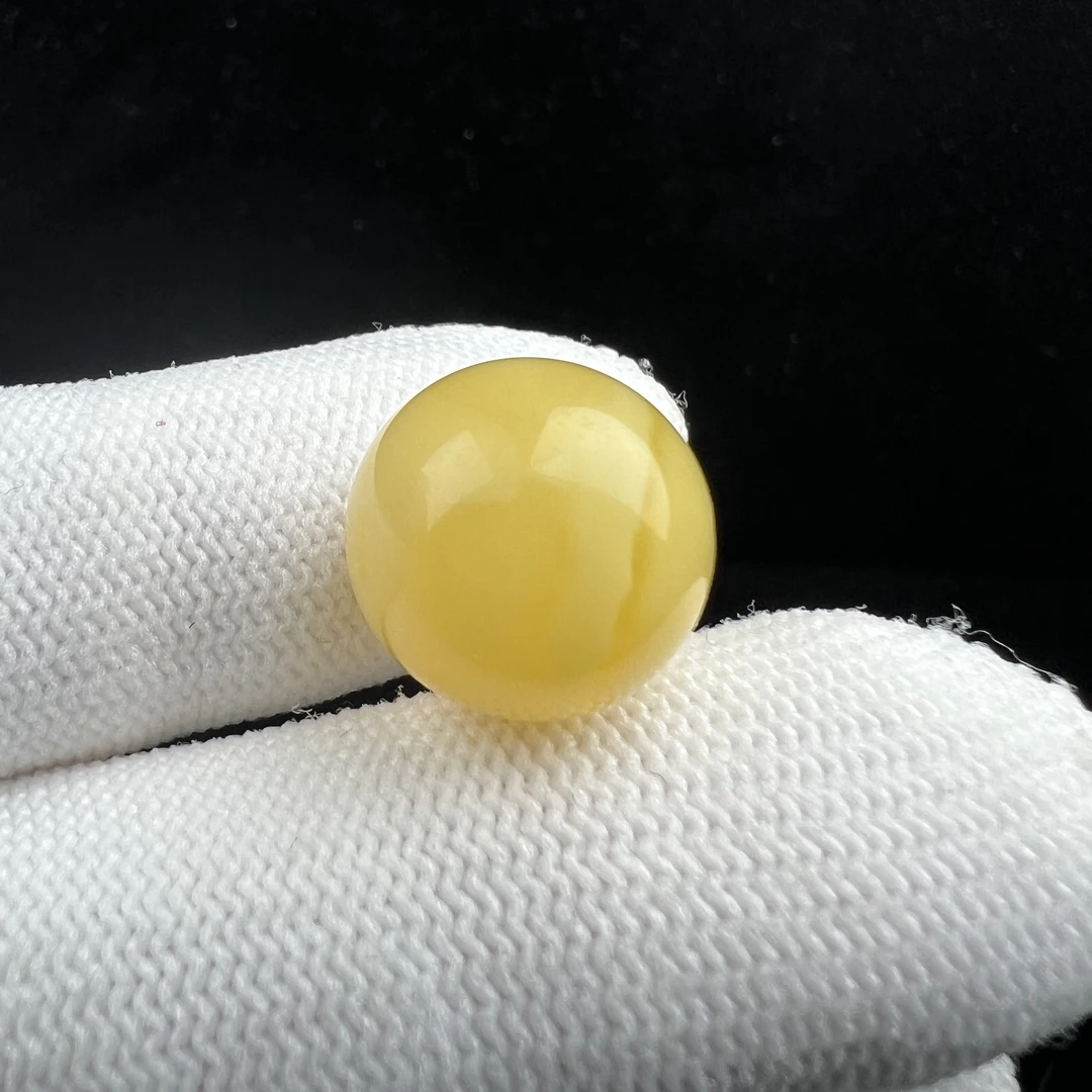 R6650天然原矿俄料蜜蜡 单珠 15mm支持复检