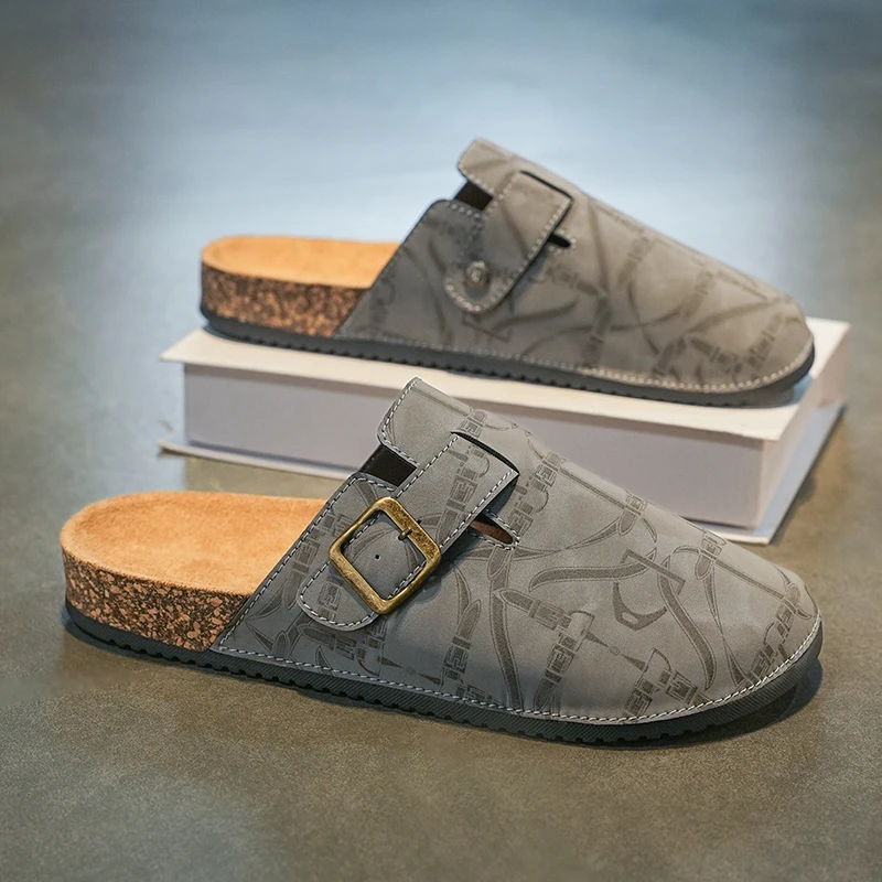 包头拖鞋男夏季爆款外穿2025新款防滑耐磨勃肯工作上班一脚蹬凉拖