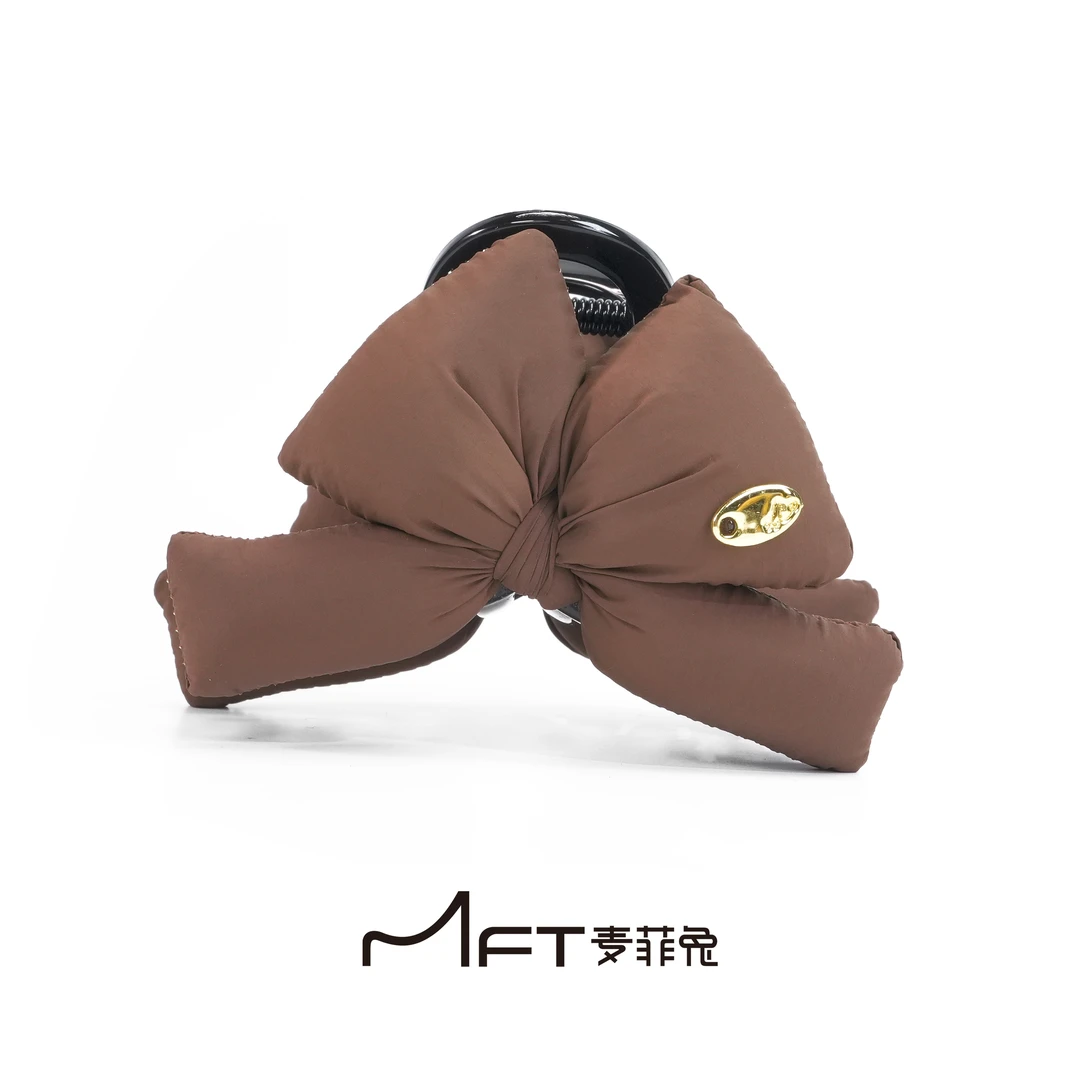 蝴蝶结泡泡抓夹立体充棉网红秋冬新款后脑勺盘发鲨鱼夹发夹发饰