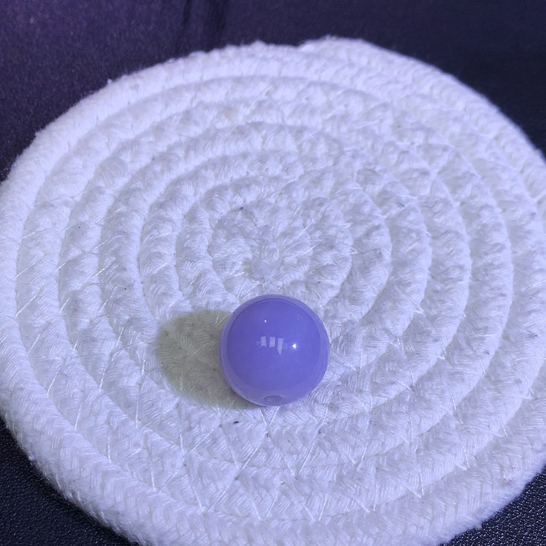 散珠翡翠天然缅甸翡翠大珠子卡17.4香芋紫