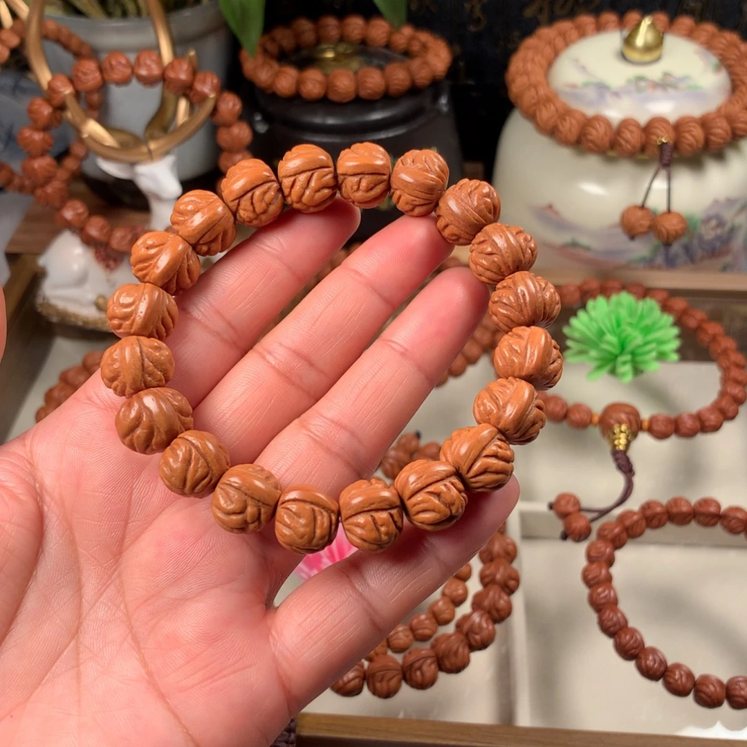 桃核吊坠小金豆手串14