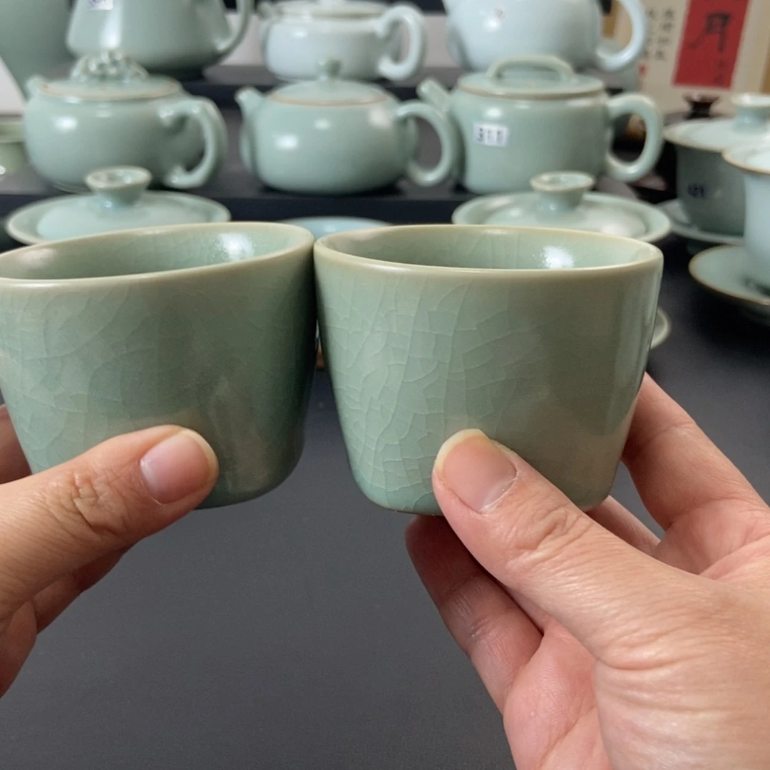 仿古天圆地方杯2支微瑕