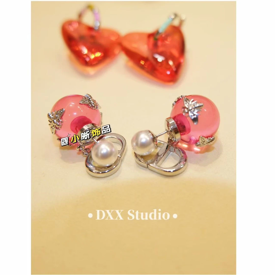 铜合金仿水晶耳饰 小众设计时尚精致甜美耳饰45177