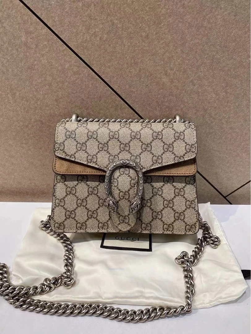 95新 GUCCI/古驰 帝爵鹏哥直播专享/GUCCI/老花酒神小号单肩包