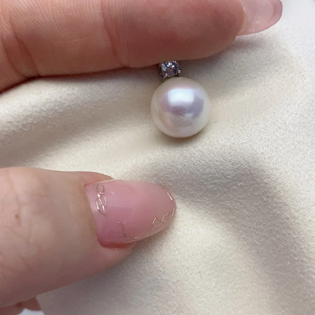 【闪购商品】淡水珍珠颈饰银S925镶嵌11-12mm