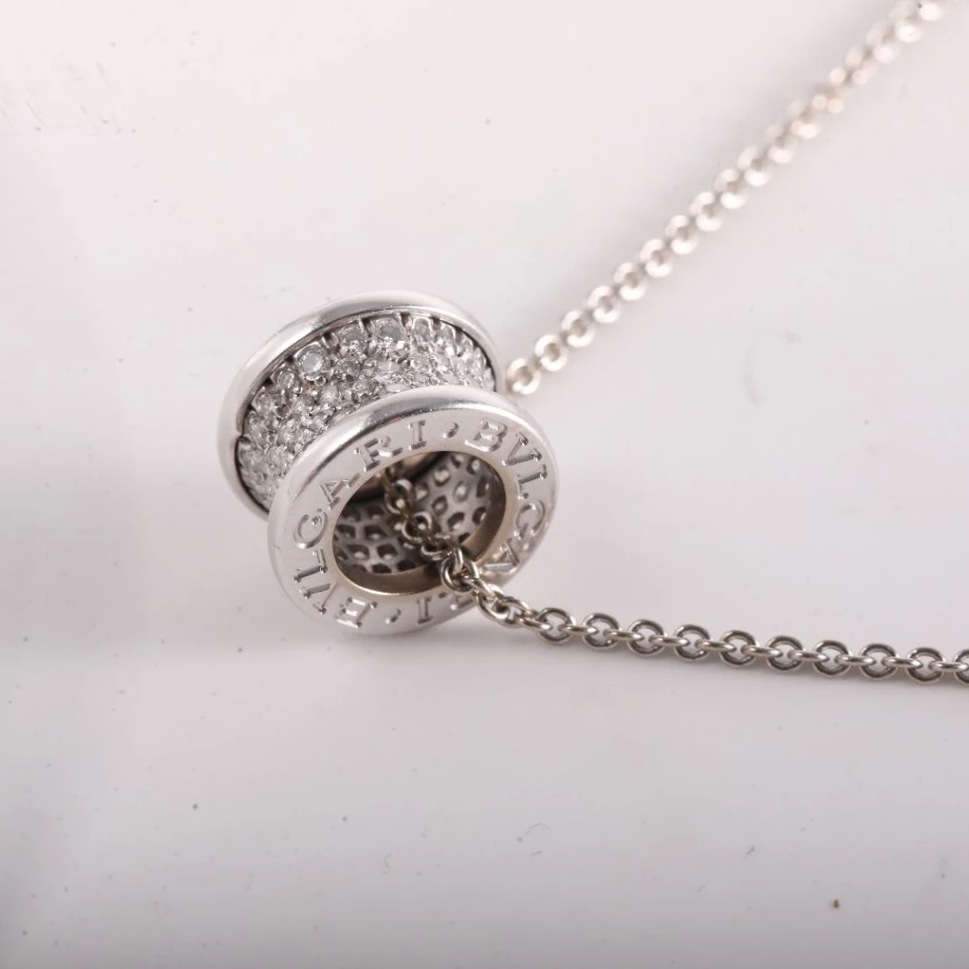 95新 BVLGARI/宝格丽 【念念特价】蛮腰项链 满钻 18K白金/钻石