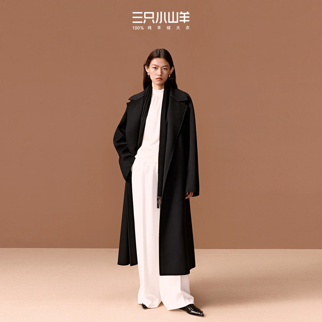 【勇哥专属】三只小山羊【明星同款】经典123长款纯羊绒大衣