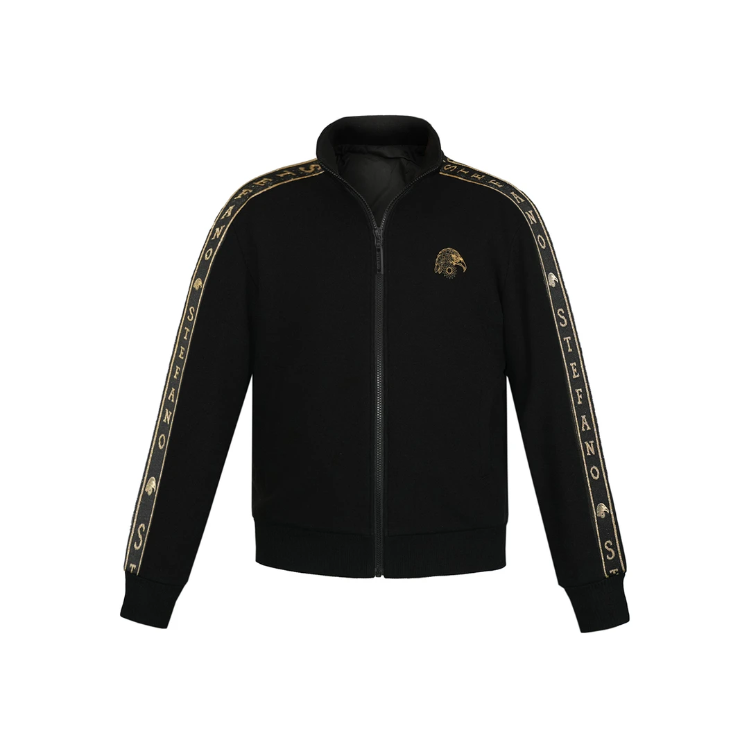 STEFANO GOOSE男士侧边拼接秋冬运动立领休闲外套8337683472