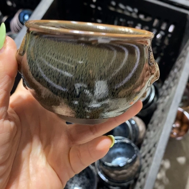 茶盏建阳建盏微瑕牛头风水缸