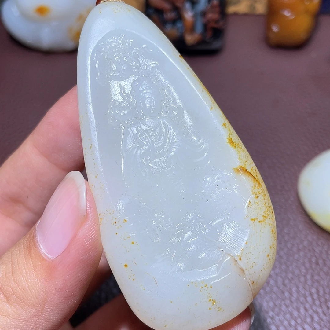 和田玉未镶嵌挂件y