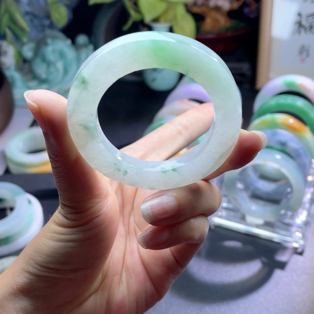 未镶嵌天然翡翠手镯定制定制翡翠