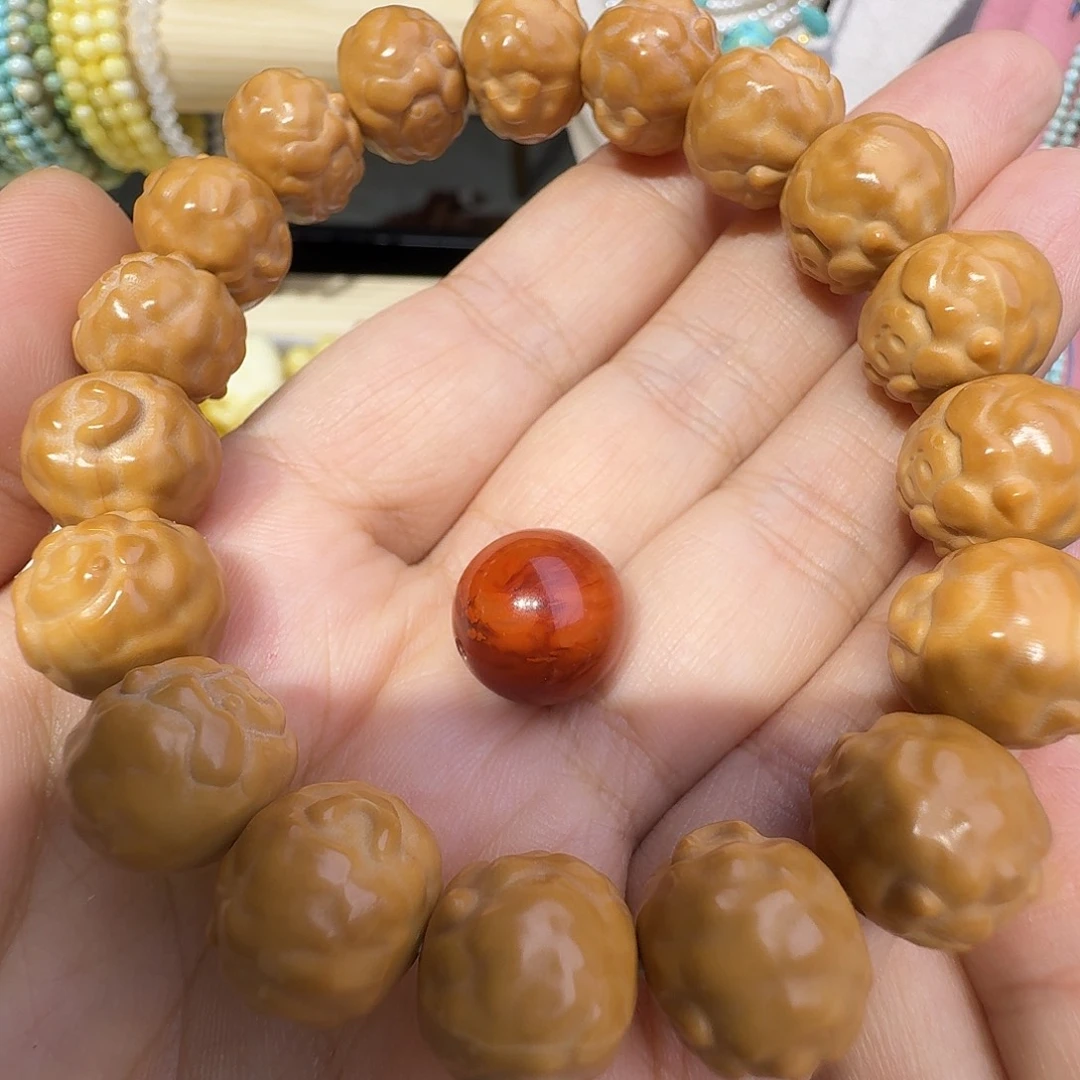 猫***儿猴头核桃手串猴头