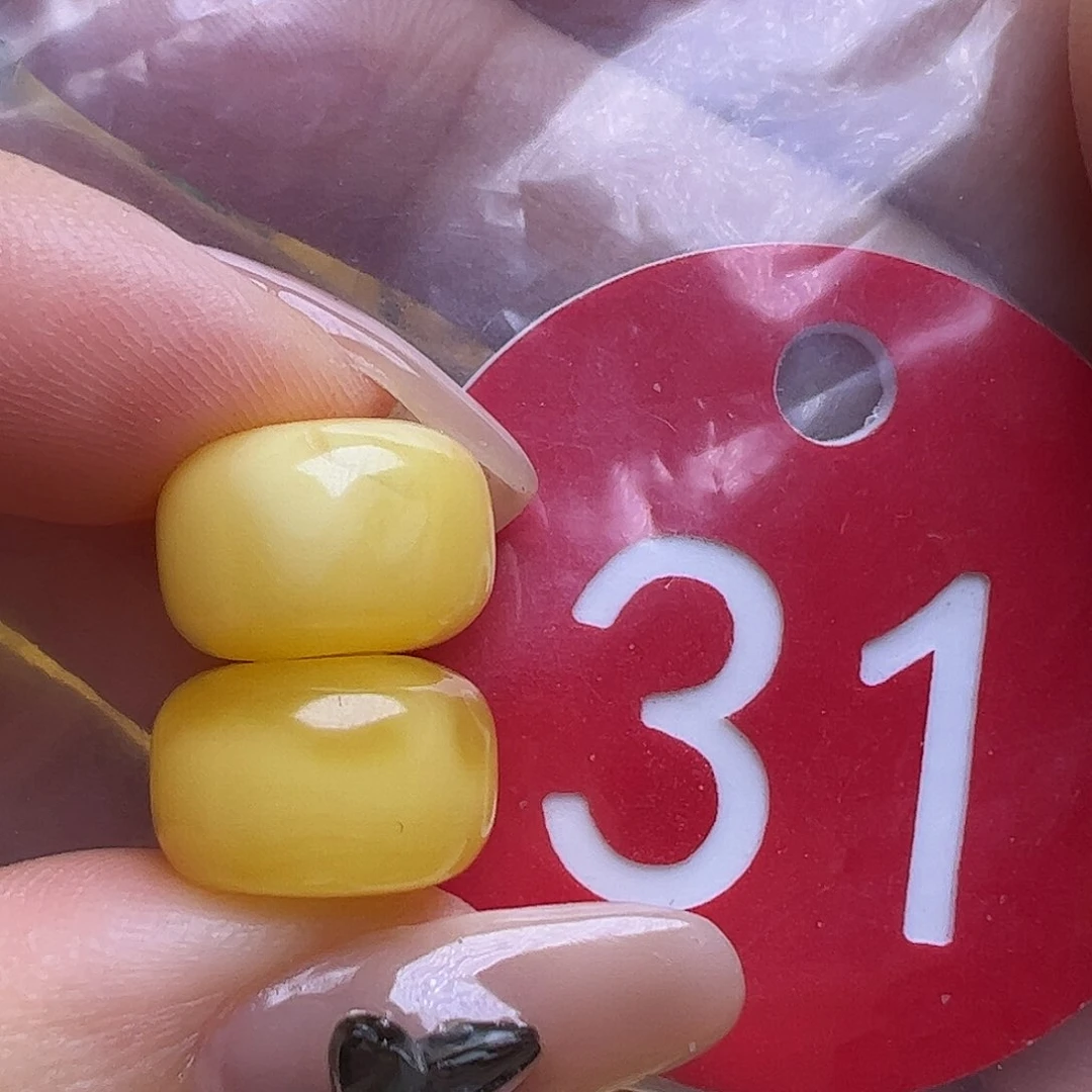 蜜蜡未镶嵌珠宝奇石微瑕12mm墩子