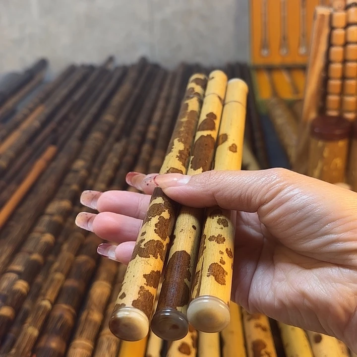 玉***龍湘妃竹长香筒三根