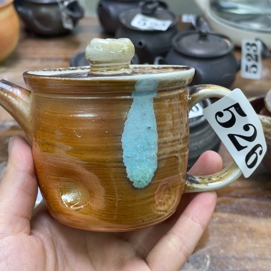陶纯手工柴烧茶壶茶具瑕瑕
