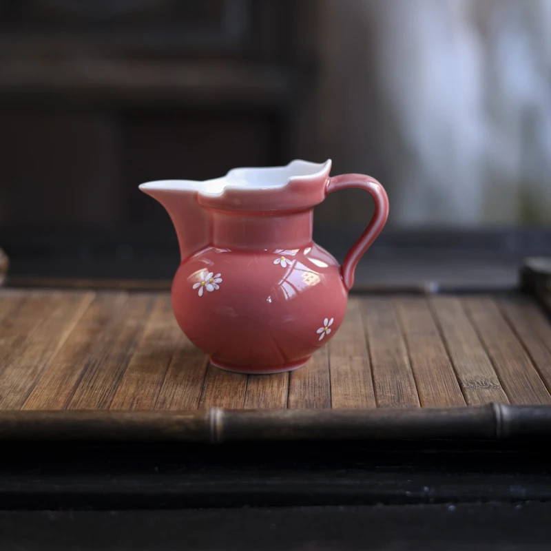 【陶珊居】豇豆红-带耳公道杯（J黄丽君046）