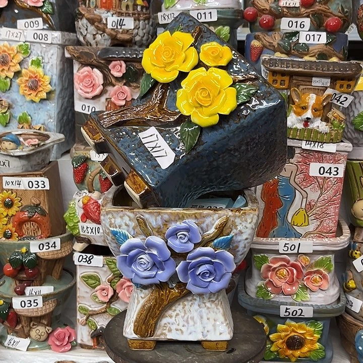 粗陶材质多肉花盆