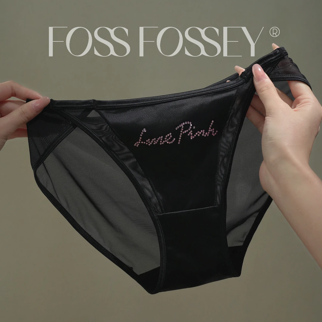 「F」热辣甜心*舒适缎面少女低腰高开叉三角裤性感可爱纯欲镂空