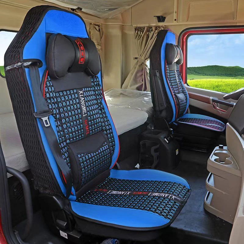 货车解放德乘天龙汕德卡豪沃欧曼汕德卡皮座椅套通用全包冰丝坐垫