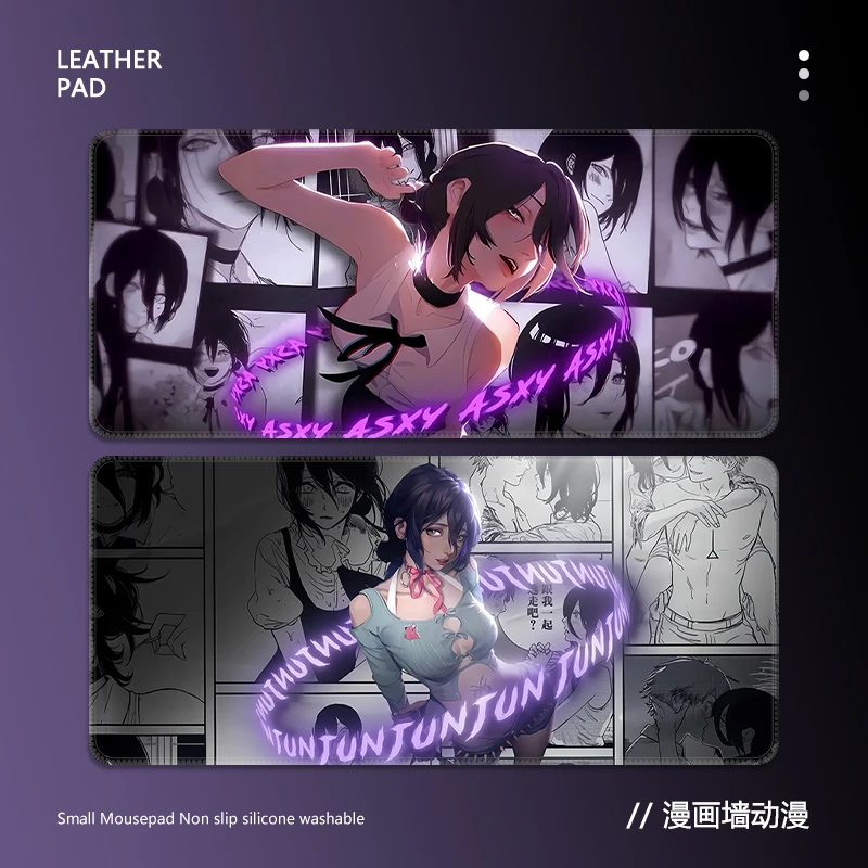 漫画墙鼠标垫超大极简动漫二次元键盘电脑办公电竞游戏滑鼠垫定制